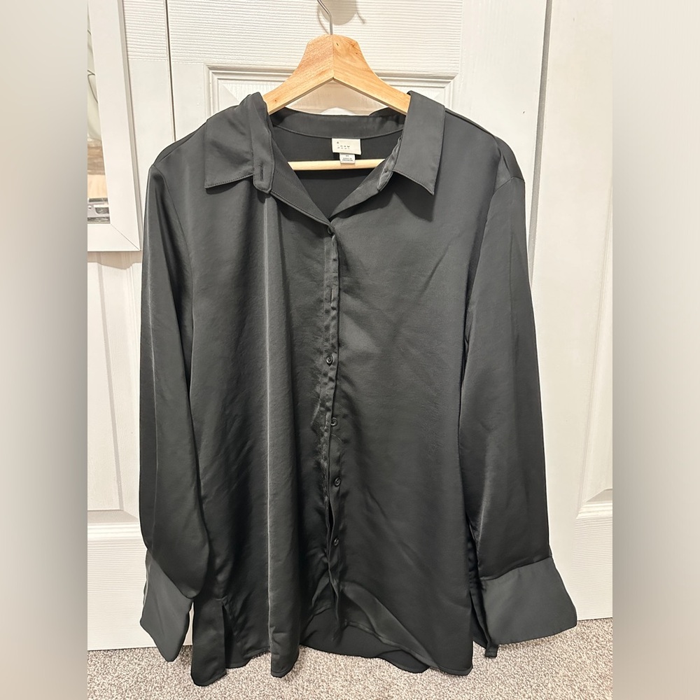 Black button down